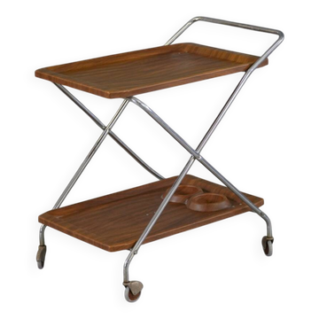 Vintage aluminium and plastic bar cart, Italy 1970s