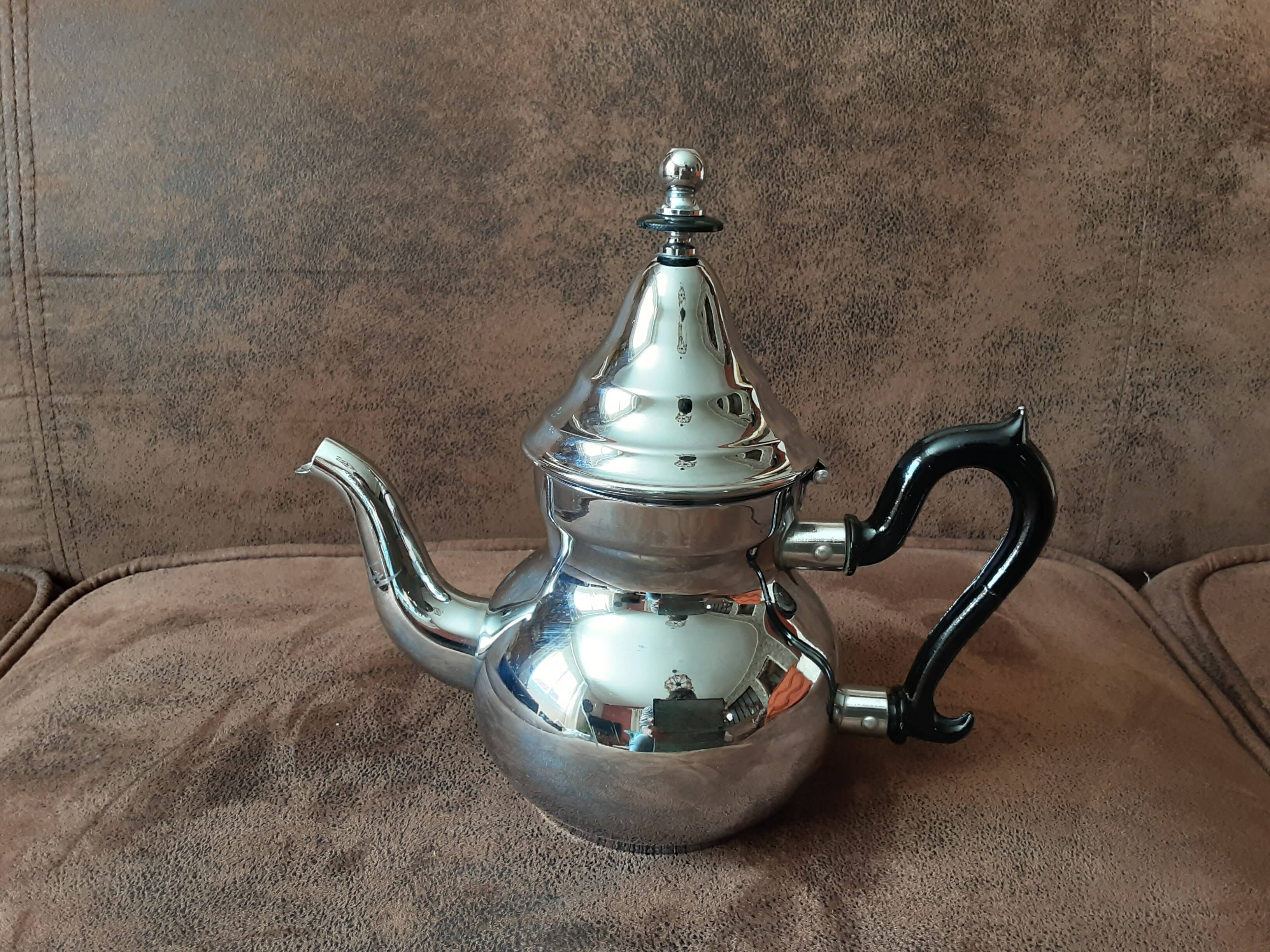 Vintage stainless steel teapot