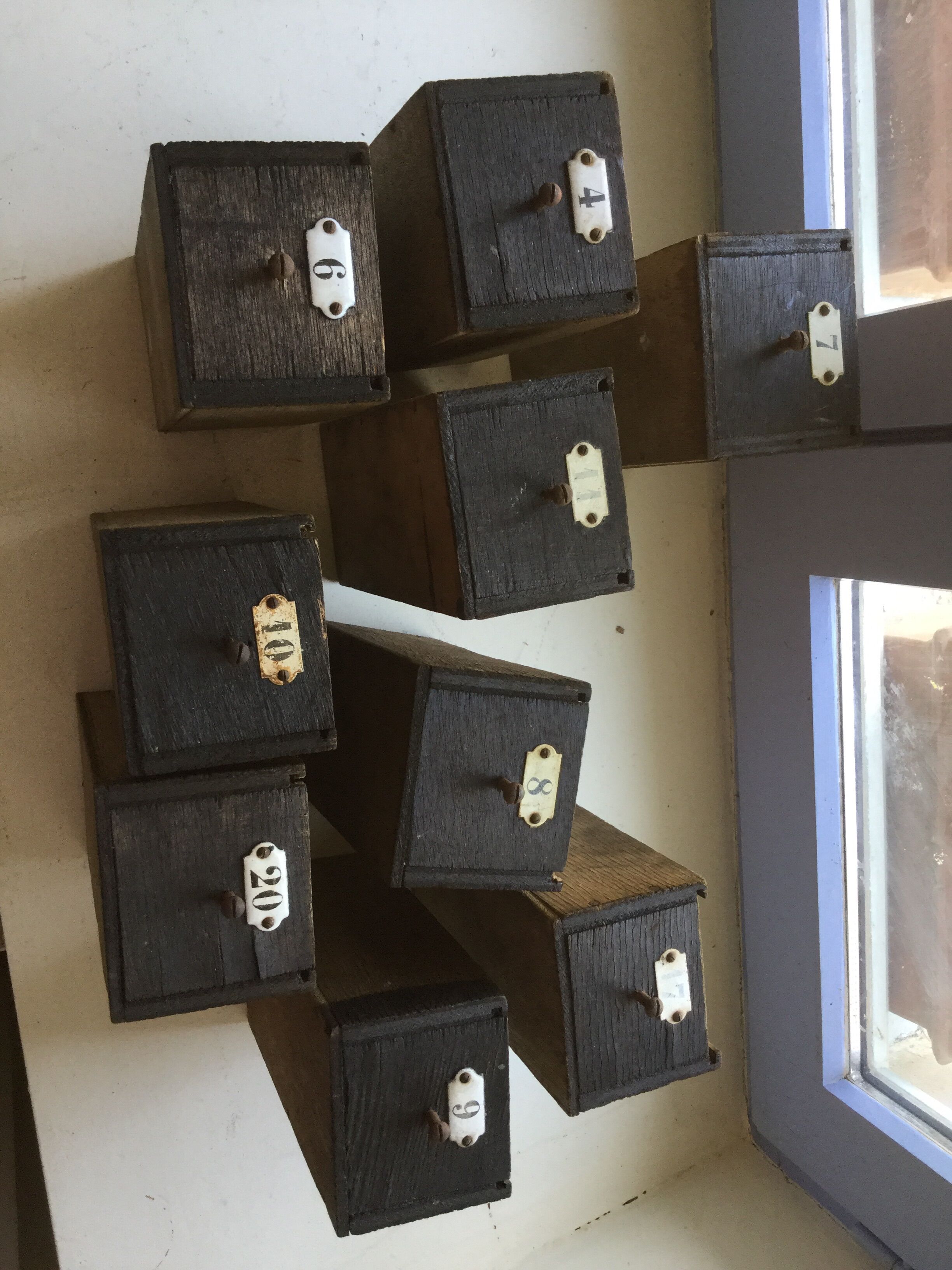 Vintage wooden boxes 50s