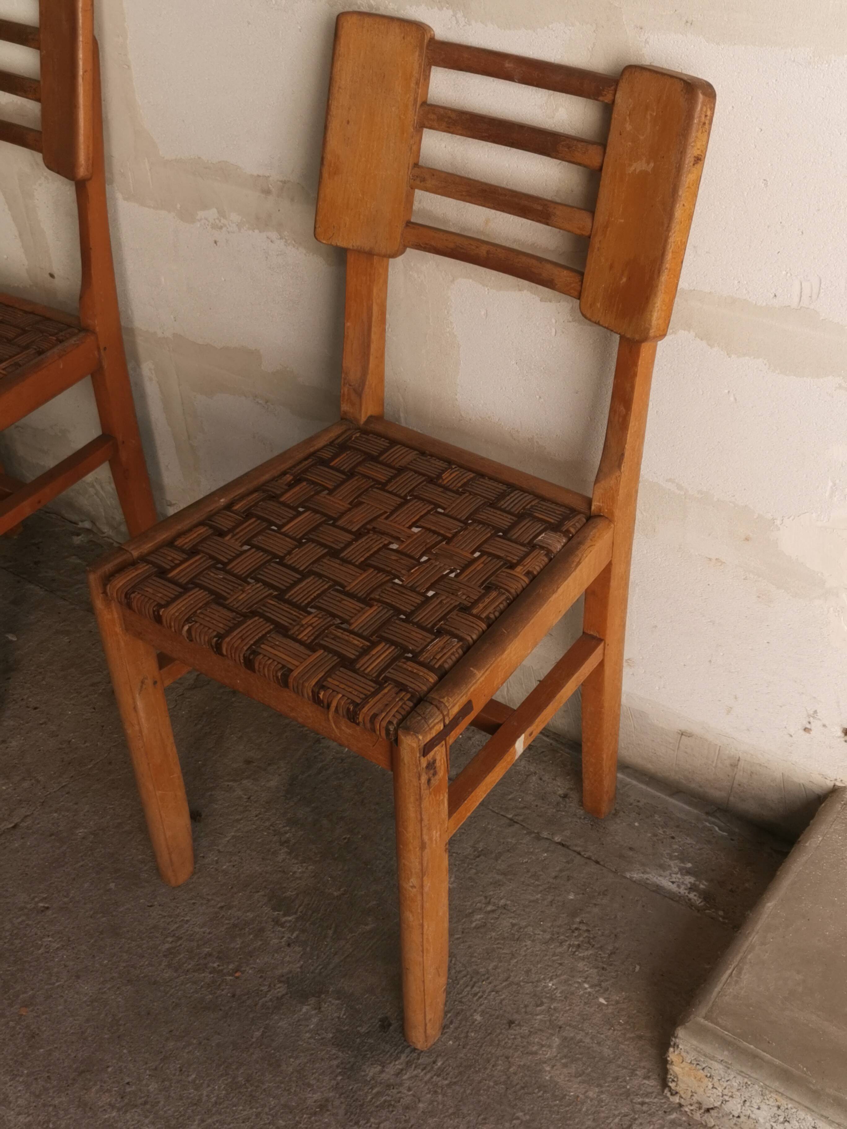 set of 4 chairs, vintage design