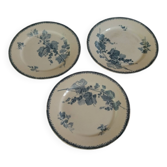 Old flat ironstone plates