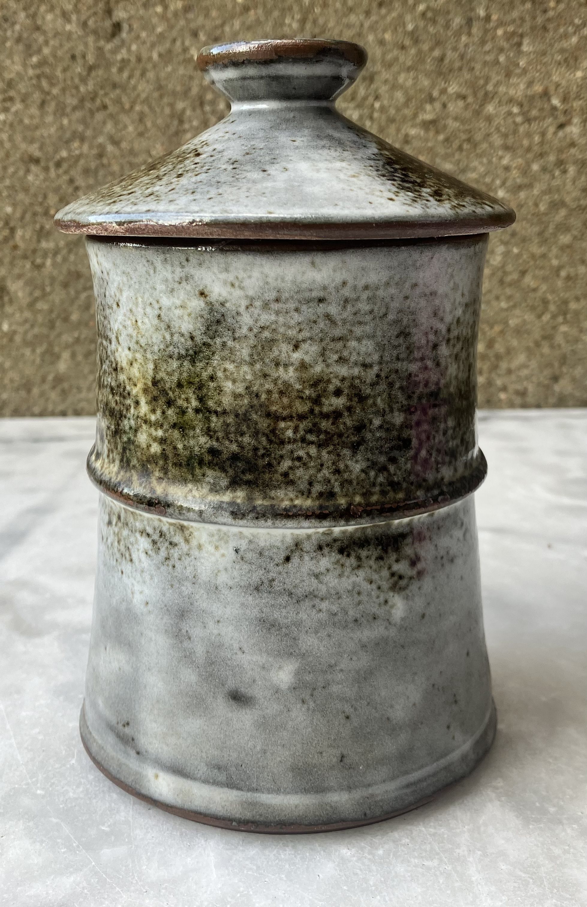 Série de 4 pots en grès du Loir Thierry et Chantal Robert vintage