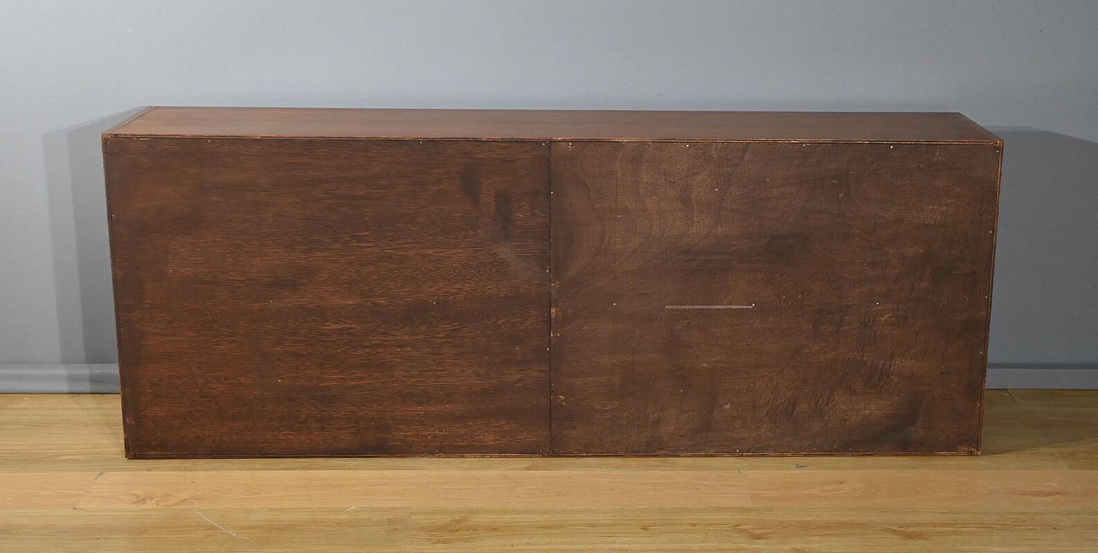 Long Glass Bookcase in Walnut, Rozaffy Style – 1960