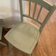 Chaise bistrot Luterma vintage verte grisée