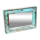 Mirror Wood Old Teak Patina Blue 56x3x39cm 21