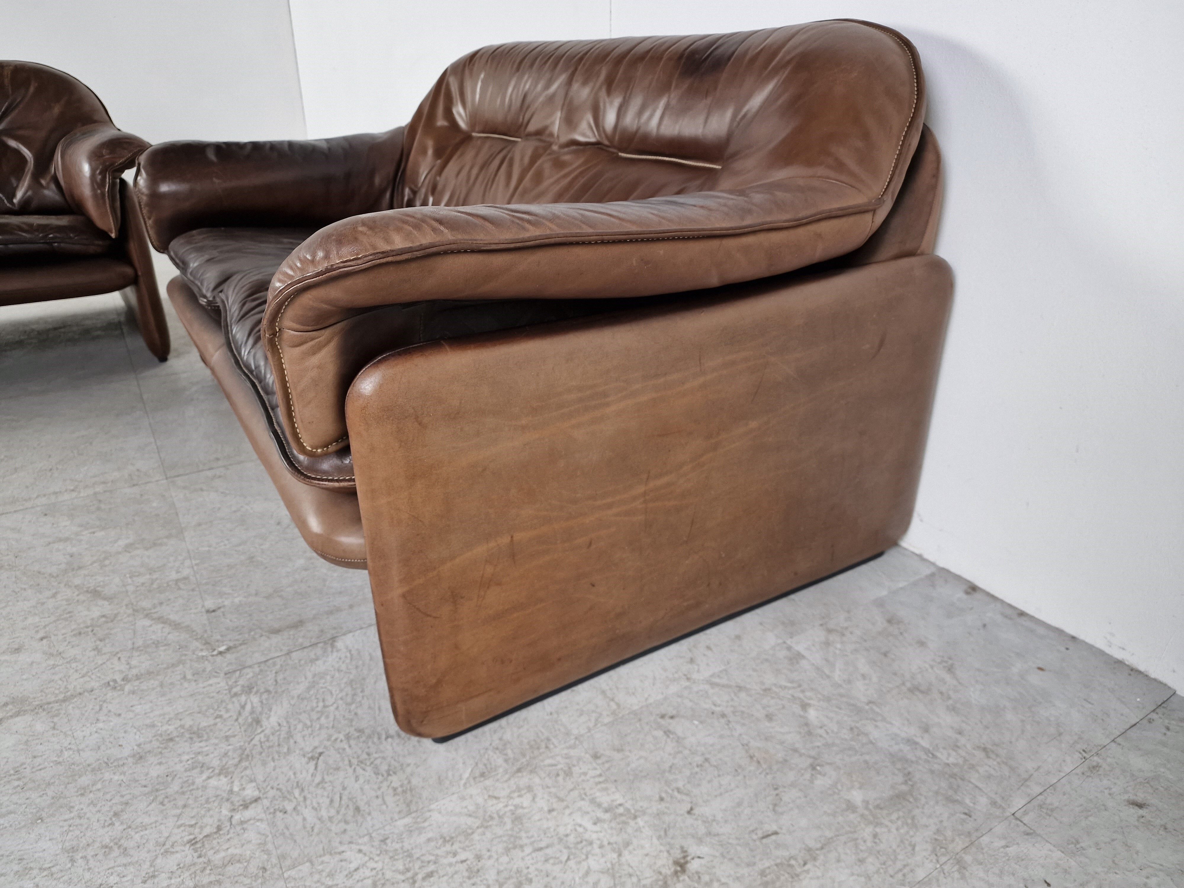 De Sede DS16 sofa set, 1960s