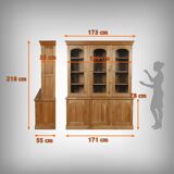 Two-body library in blonde cherry, Louis-Philippe style – 20th century