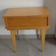 Table d'appoint chevet bout de canapé en bois clair style art déco