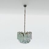 Murano Glass Ceiling Light with Clear Prisms, Italy 1970s