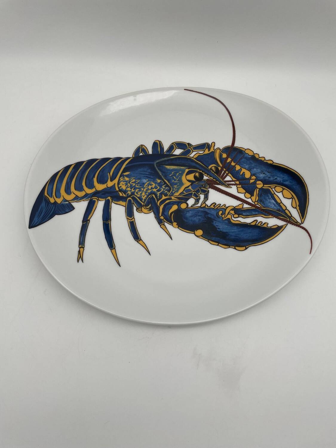 Blue Lobster Plate in Pillivuyt Porcelain