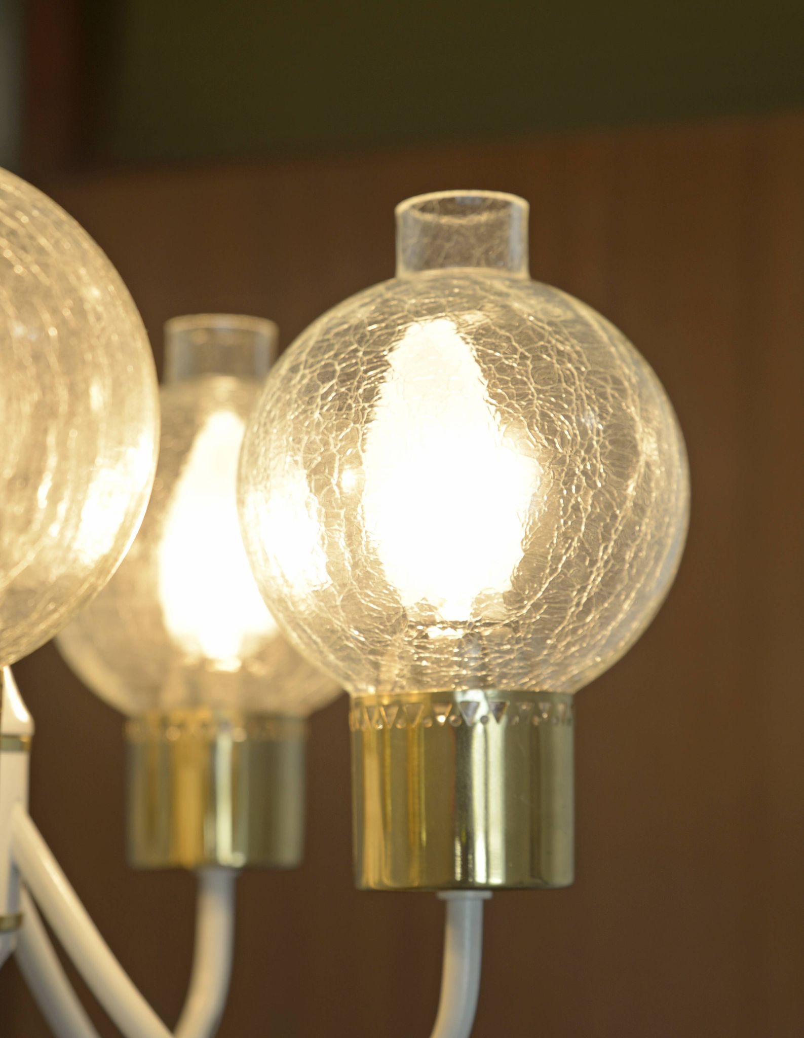 Vintage pendant light white eclectic chandelier hanging lamp Germany 1970's