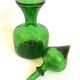 Carafe with stopper Empoli green 1970s Height 27 cm
