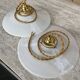 Pair of vintage white opaline pendant lights