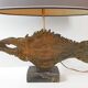 Table lamp in bronze & marble 1970