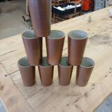 8 mugs/ tasses en grès vernisse