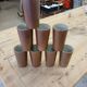 8 glazed stoneware mugs/cups