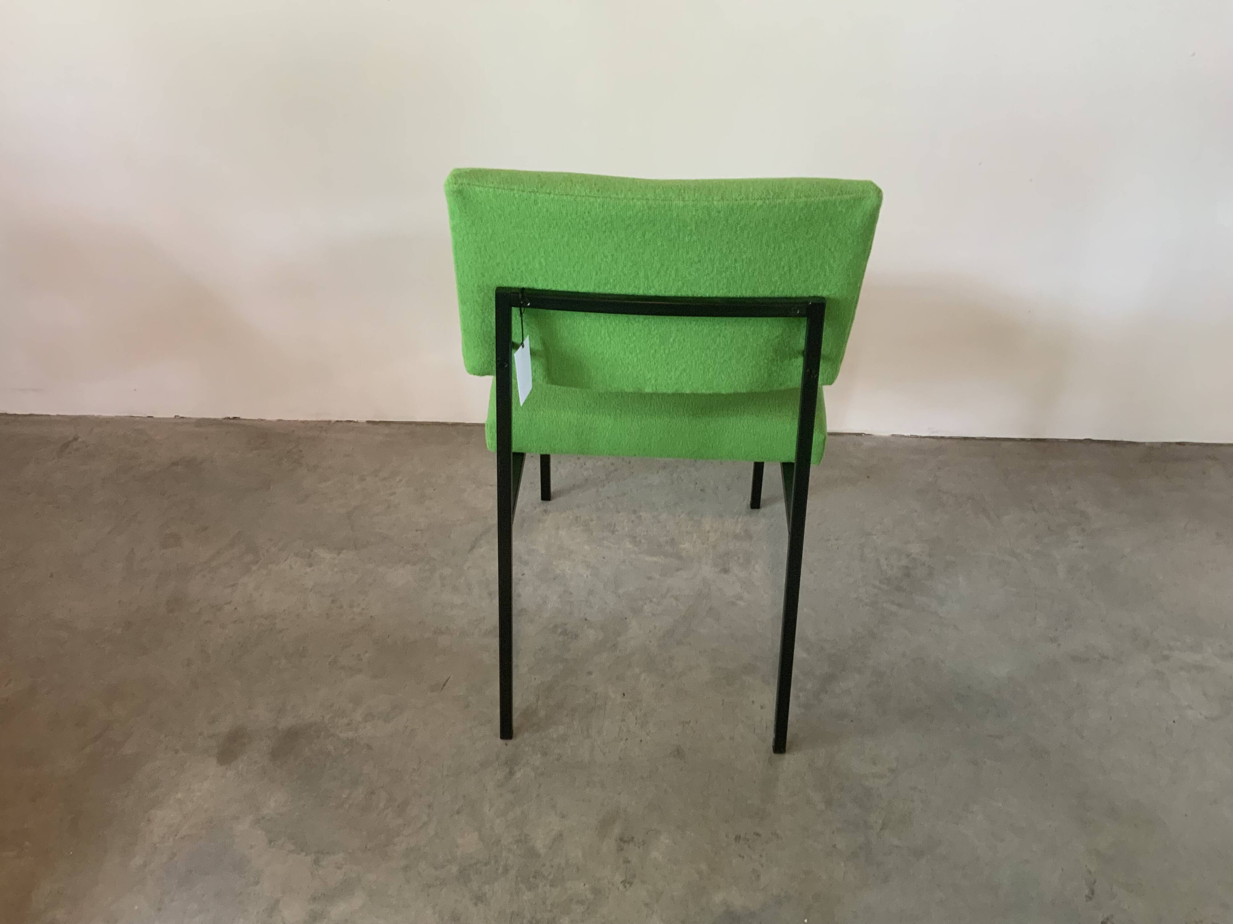 Restored 1901 chair Tonus green, Guermonprez 1959