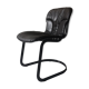 Black metal chair and Leather Cidue, Italy 1970