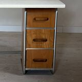 Bureau métal et bois vintage