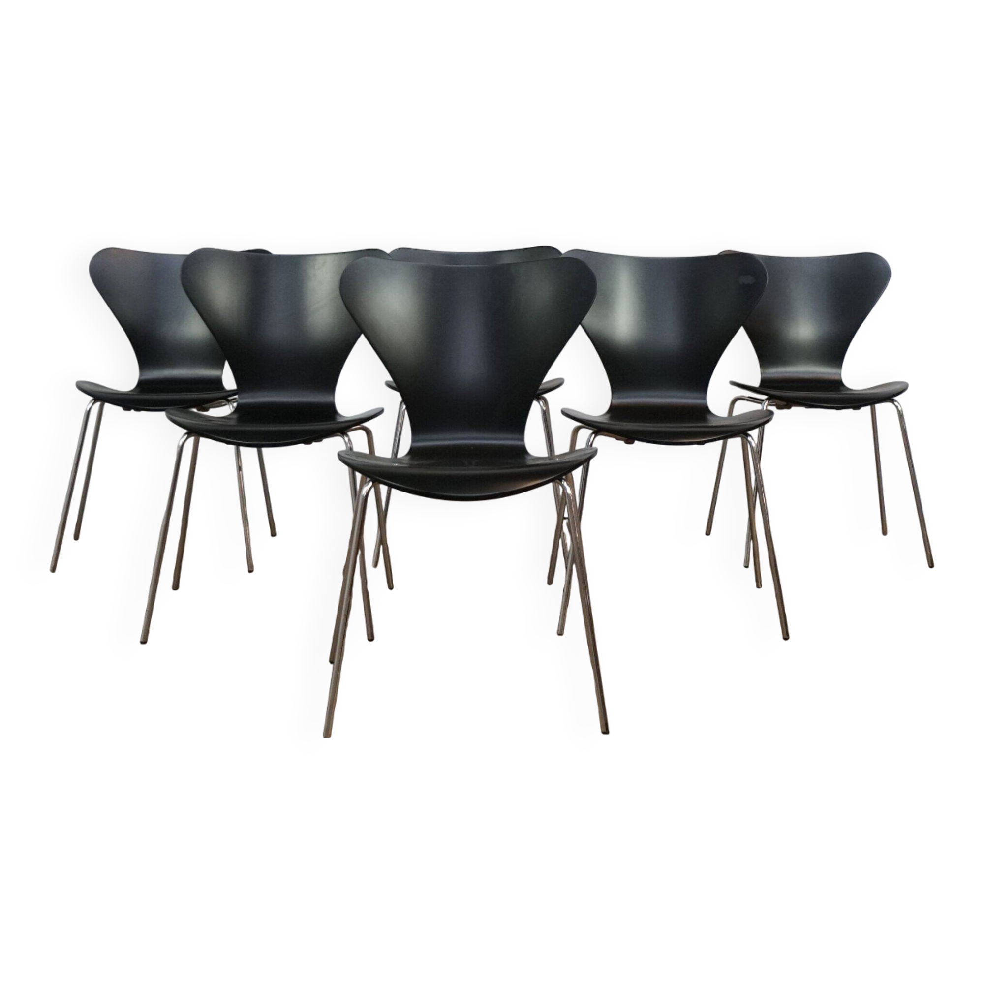 Ensemble de 6 chaises « papillon » d'Arne Jacobsen pour Fritz Hansen