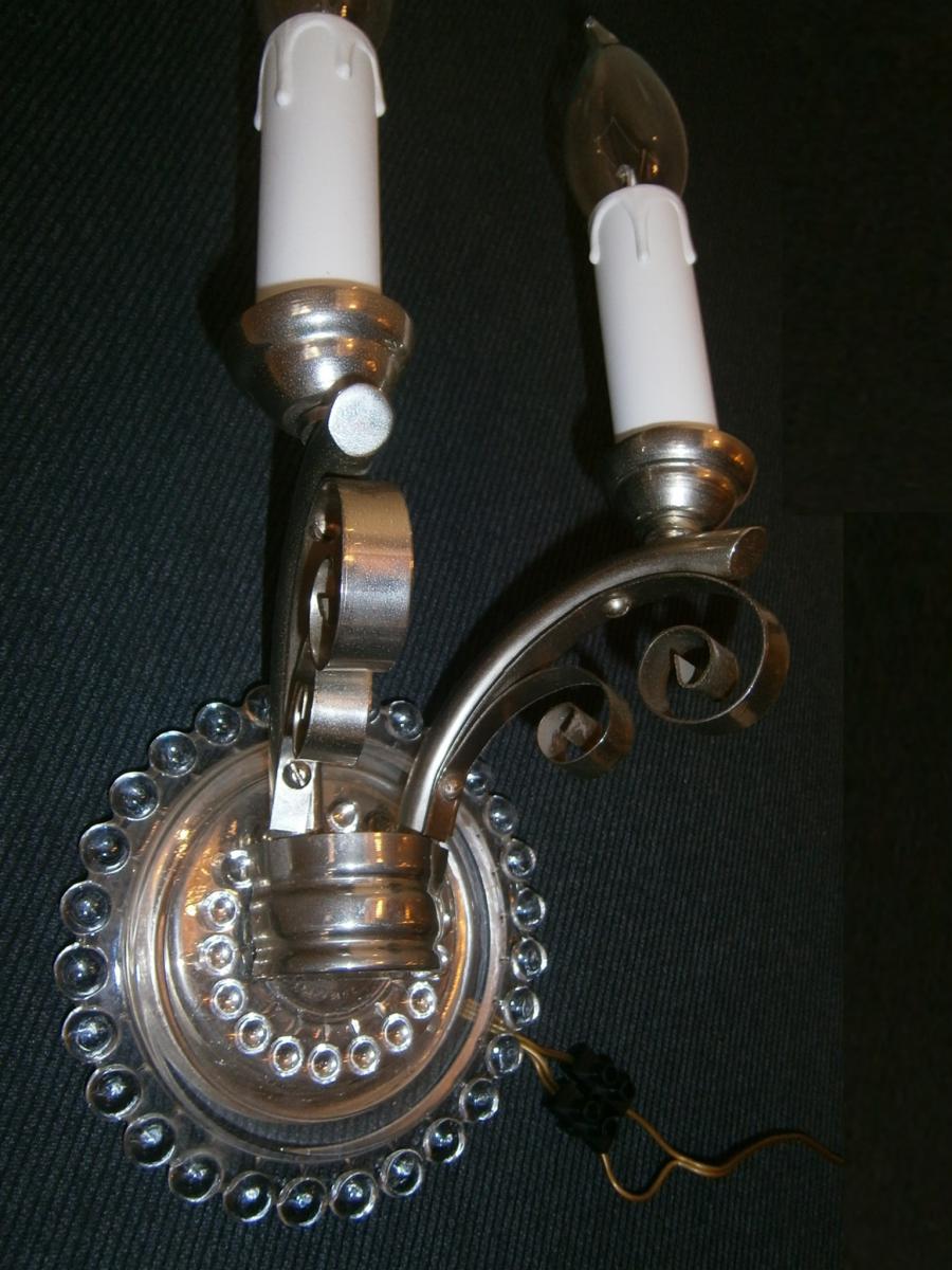 Paire d'applique Art Déco à 2 bras de lumière