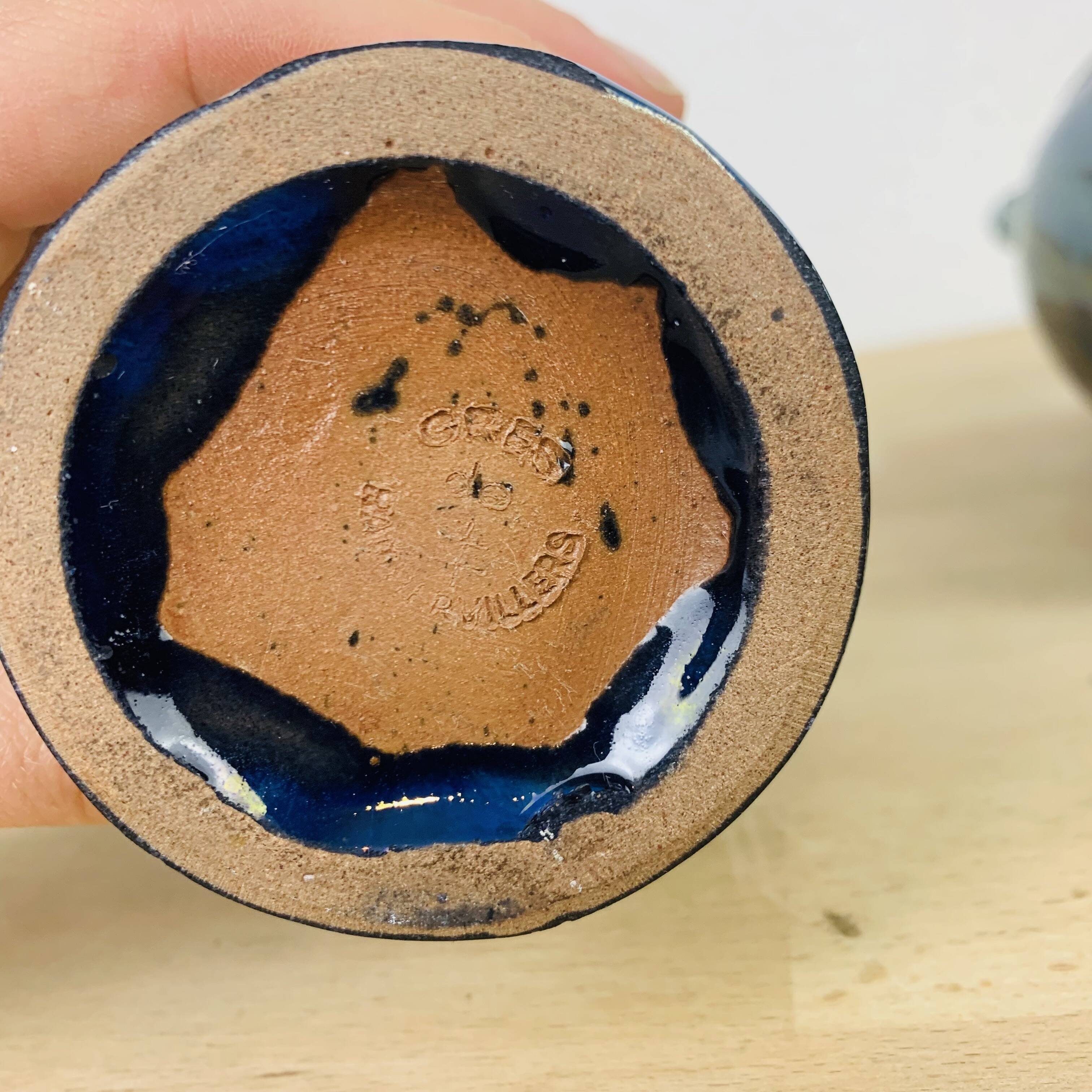 Pair of flamed sandstone vases Cytere Rambervillers