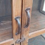 Old wooden cabinet display case with two doors