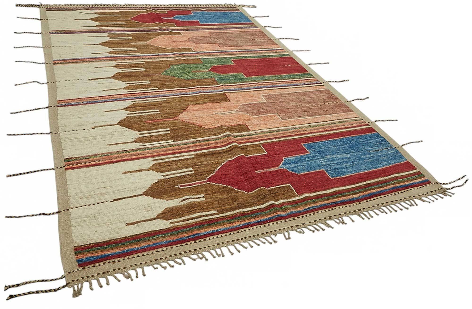 Handwoven Tribal One of a Kind 258 cm x 305 cm Multicolor Wool Carpet