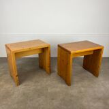 Pair of stools Les Arcs, Charlotte Perriand selection