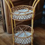 Rattan serving table