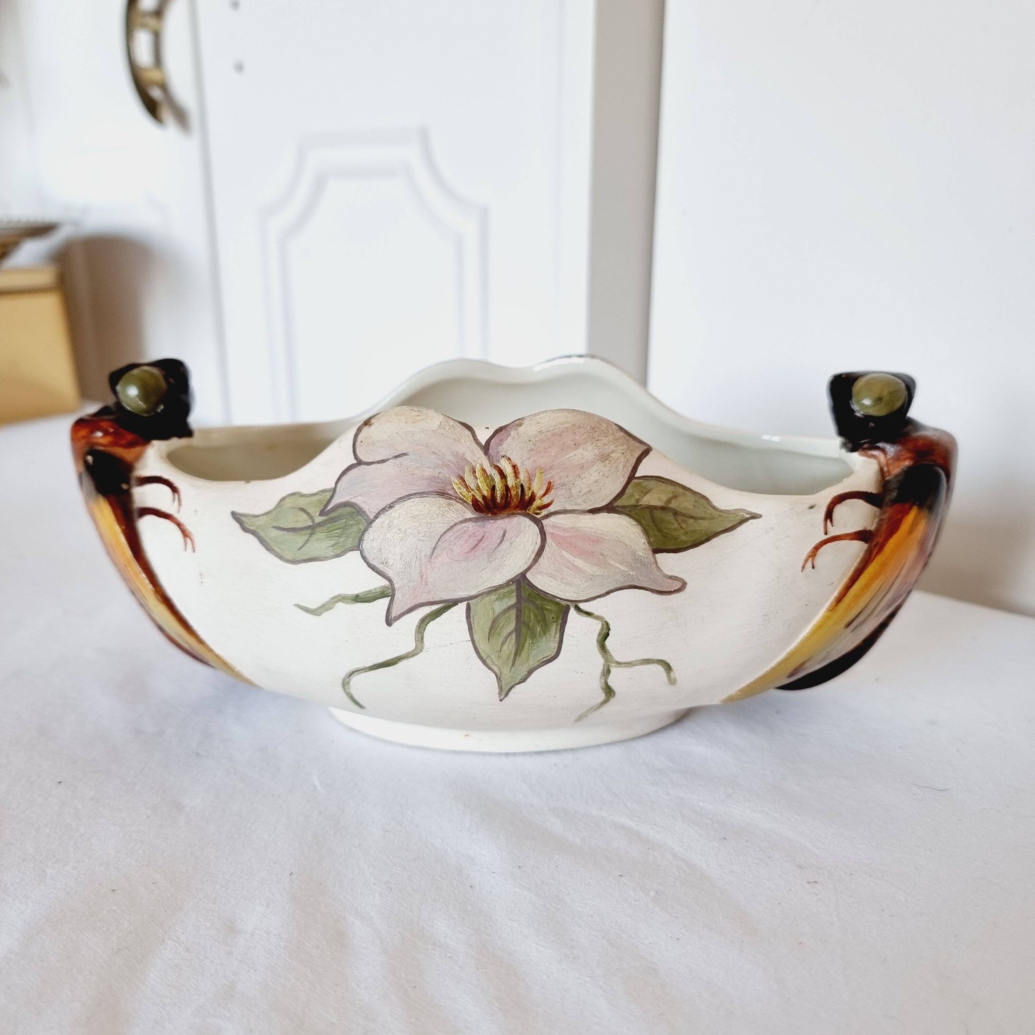 Authentic 1901 Royal Copenhagen Art Nouveau Porcelain planter Attributed to Arnold Krog