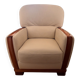 Fauteuil beige Bellino cuir camif meris