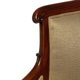 Mahogany bergère chair, stamped, Empire period