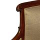 Mahogany bergère chair, stamped, Empire period