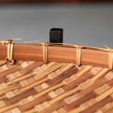 Rattan magazine basket, Netherlands, 1960s