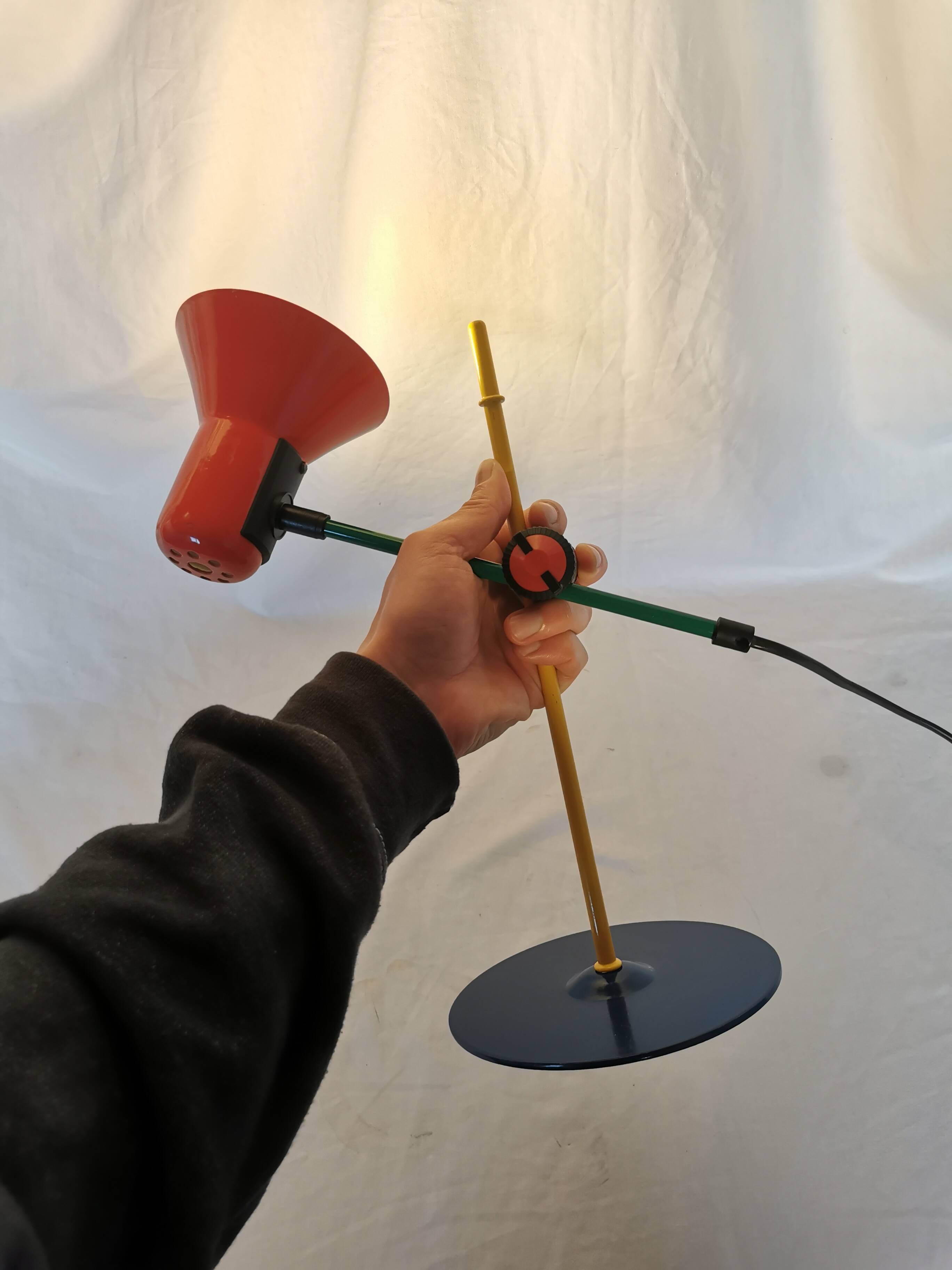 Lampe articulée postmoderne Veneta Lumi, Italie, 1980