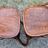 Lot 7 chaises bistrot en bois courbé 1900