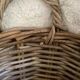 Large basket with rattan handles