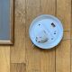 Vintage wall light in antique glass, round ceiling light 22 cm