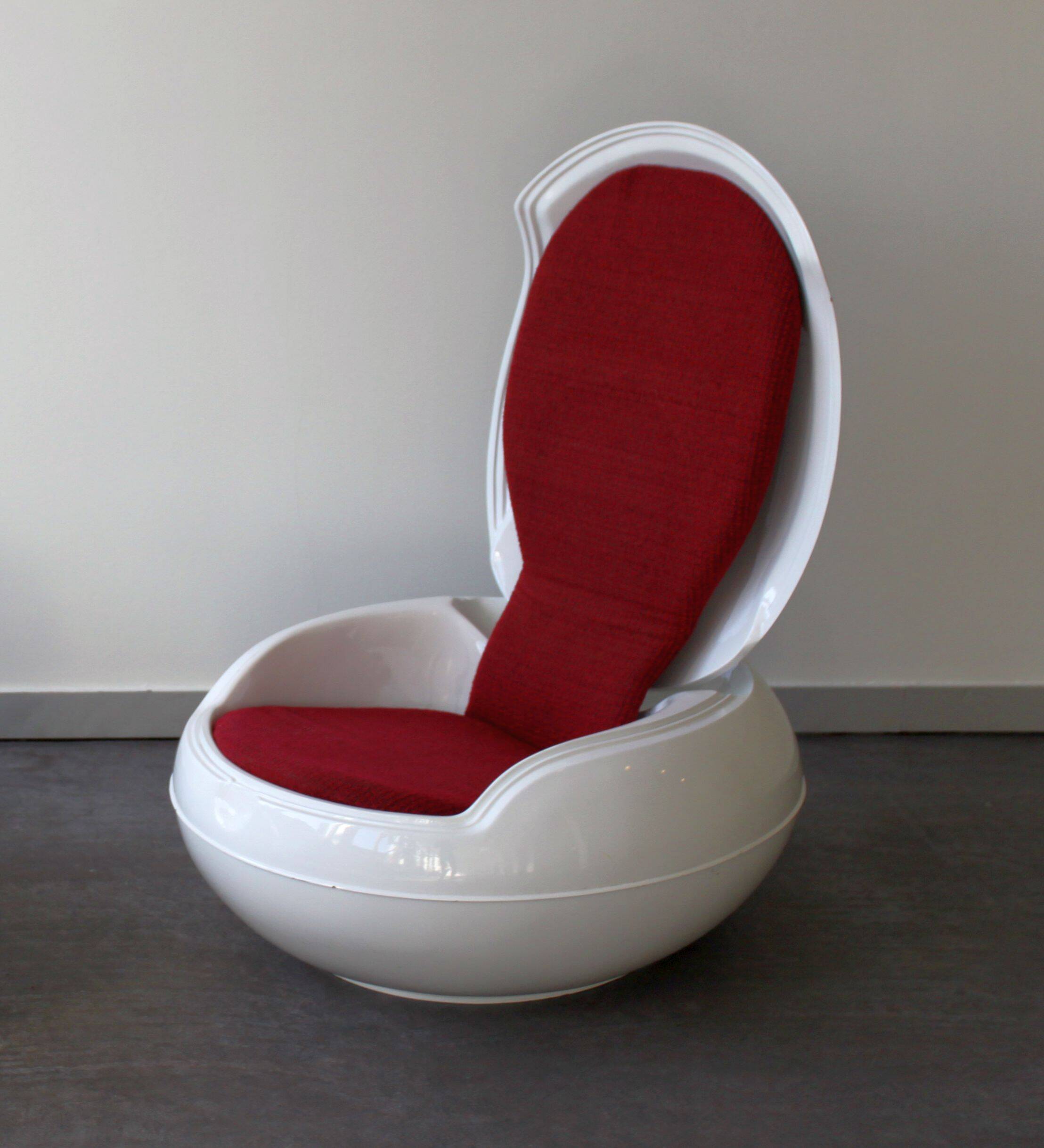 Garden Egg armchair by Peter Ghyczic for VEB Synthese-Werk, 1968.