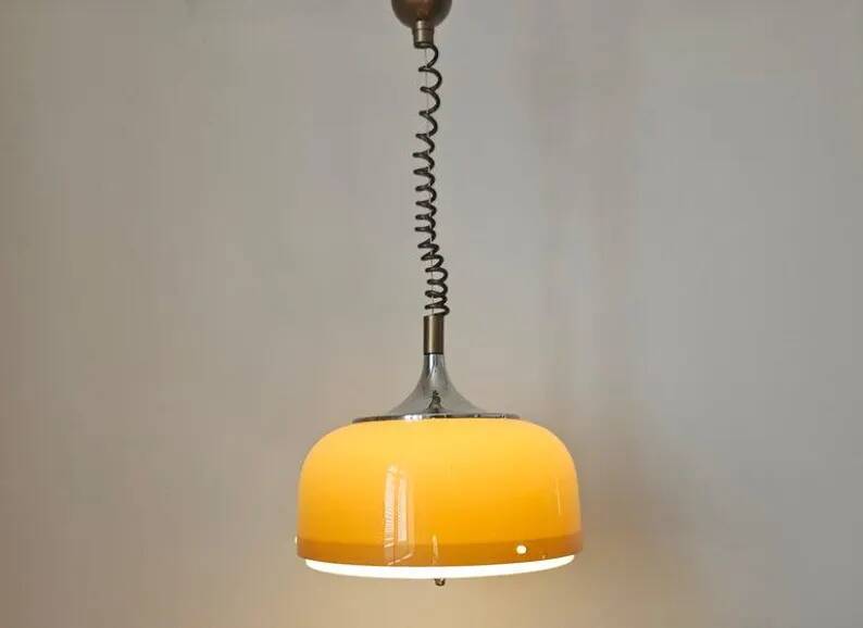 Rare Midcentury Pendant Meblo, designed by Harvey Guzzini, Italy, 1970s