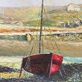 Painting red boats