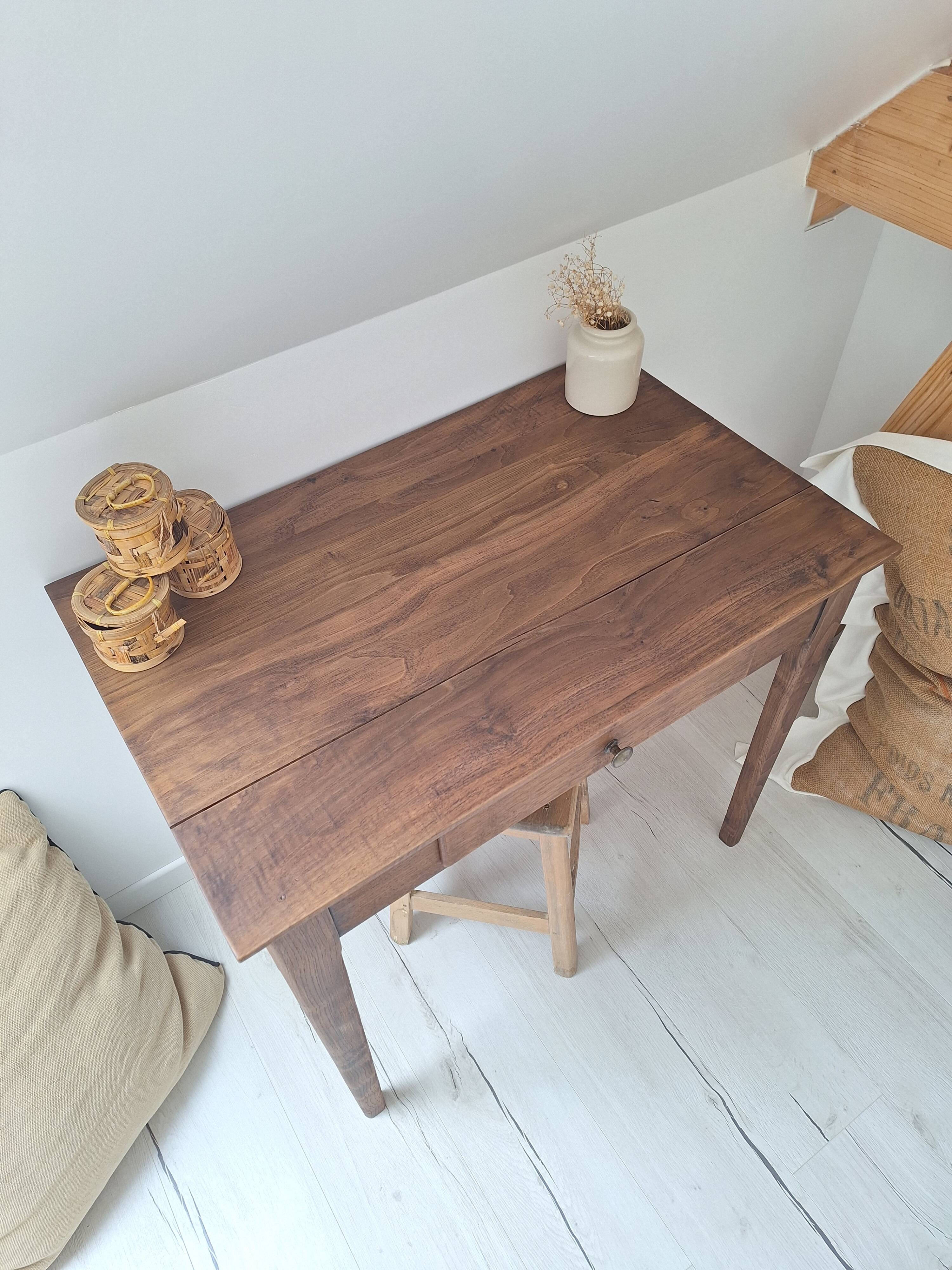 Old farmhouse side table in country style