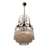 Pink Murano Glass Rod Chandelier