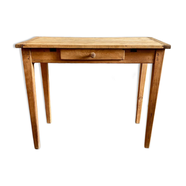 Table d'appoint, bureau 1 tiroir en bois clair