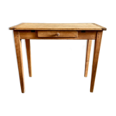 Side table, desk with 1 drawer in light wood.