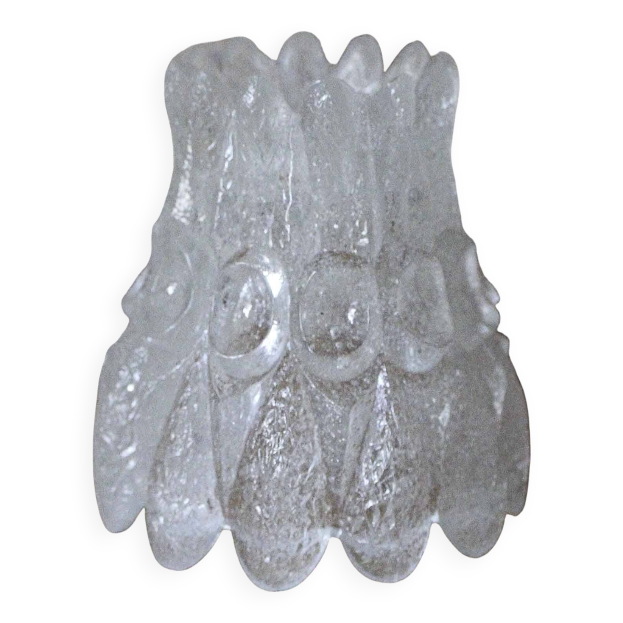 Bubble and granite glass tulip Germany 1970s