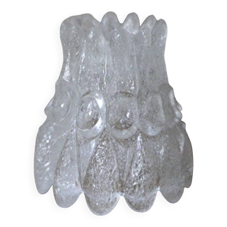 Bubble and granite glass tulip Germany 1970s