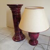 Living room lamp on column