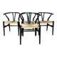 Set of four CH24 Hans J. Wegner for Carl Hansen, Wishbone chairs. Denmark 1960